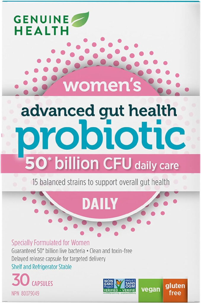 Probiotique Women’s Advanced Gut Health 50 milliards d’UFC pour rééquilibrer le microbiome et contrer la prolifération du candida