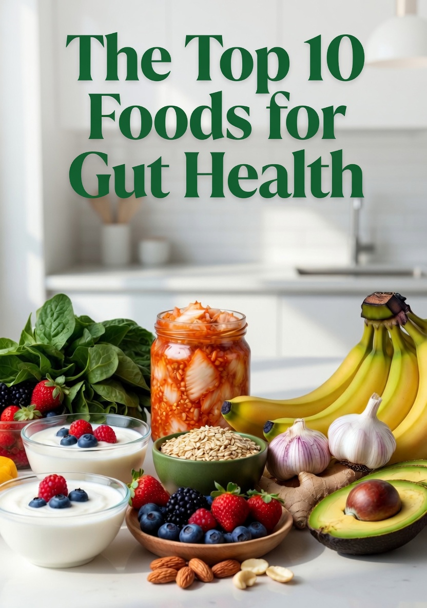 Couverture du livre numérique gratuit The Top 10 Foods for Gut Health